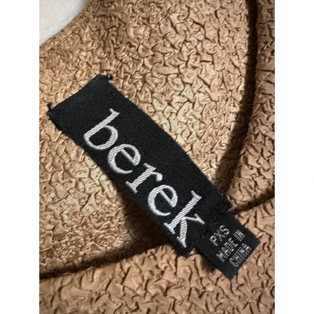Berek Women Tan‎ Black Geometric Textured Open Front Cardigan Jacket PXS